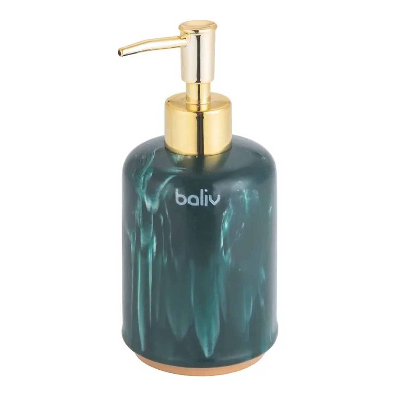 Baliv Dozownik do mydła zielono-złoty