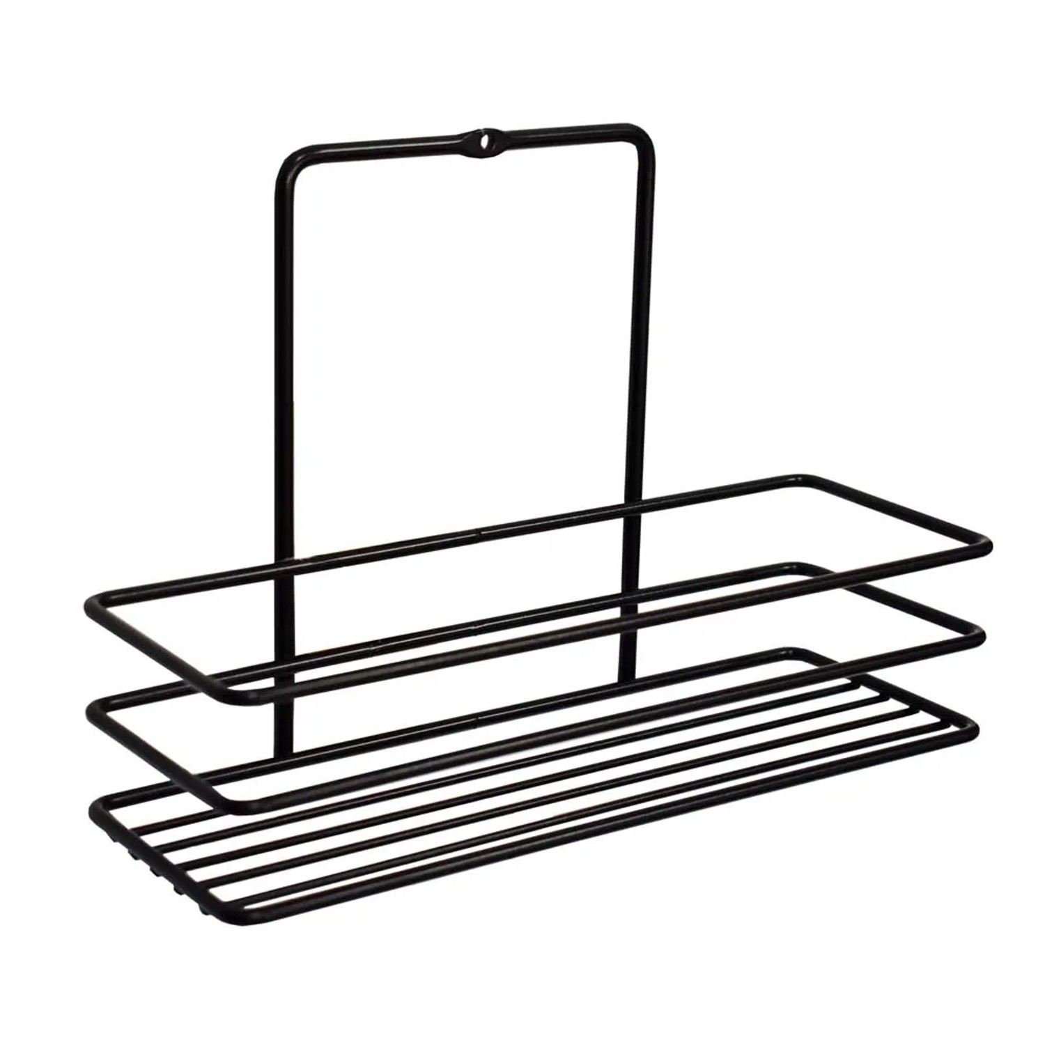 Półka łazienkowa 1-poziomowa prosta czarna