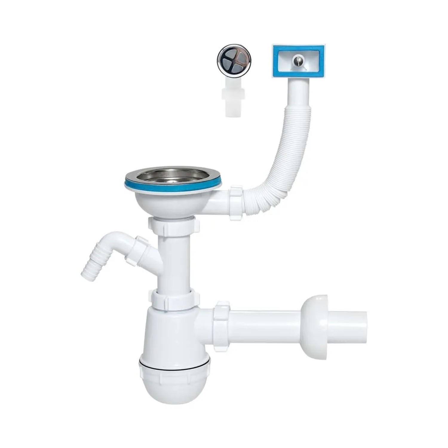 Syfon do zlewu 1-komorowego bez d115 przelew