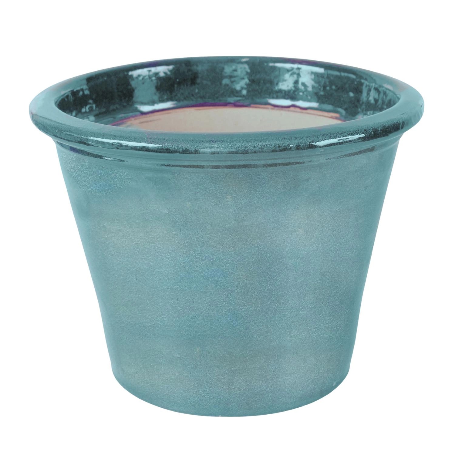 Donica szkliwiona Saxon turkus - 35 x 27 cm