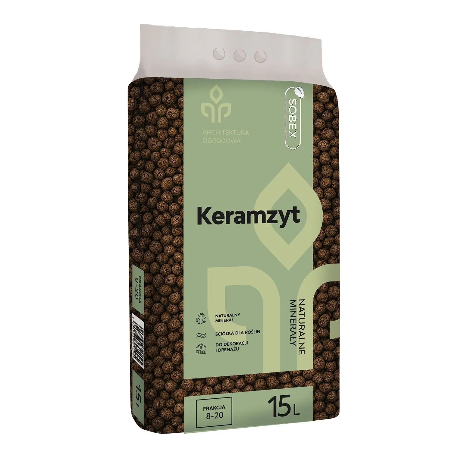 Keramzyt ogrodniczy frakcja 8-20 mm - 15 l