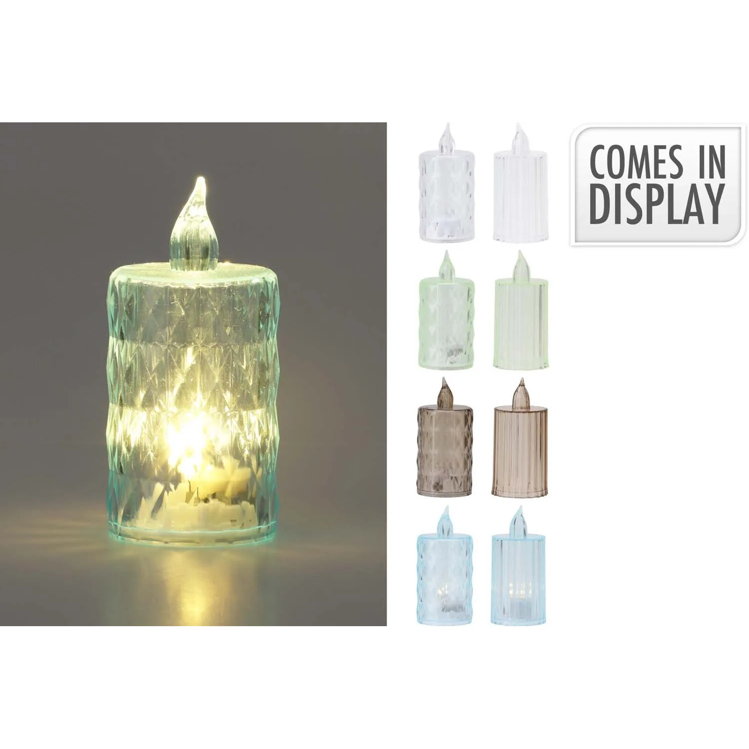 Świeczka led mix kolorów - 3,8 x 8 cm