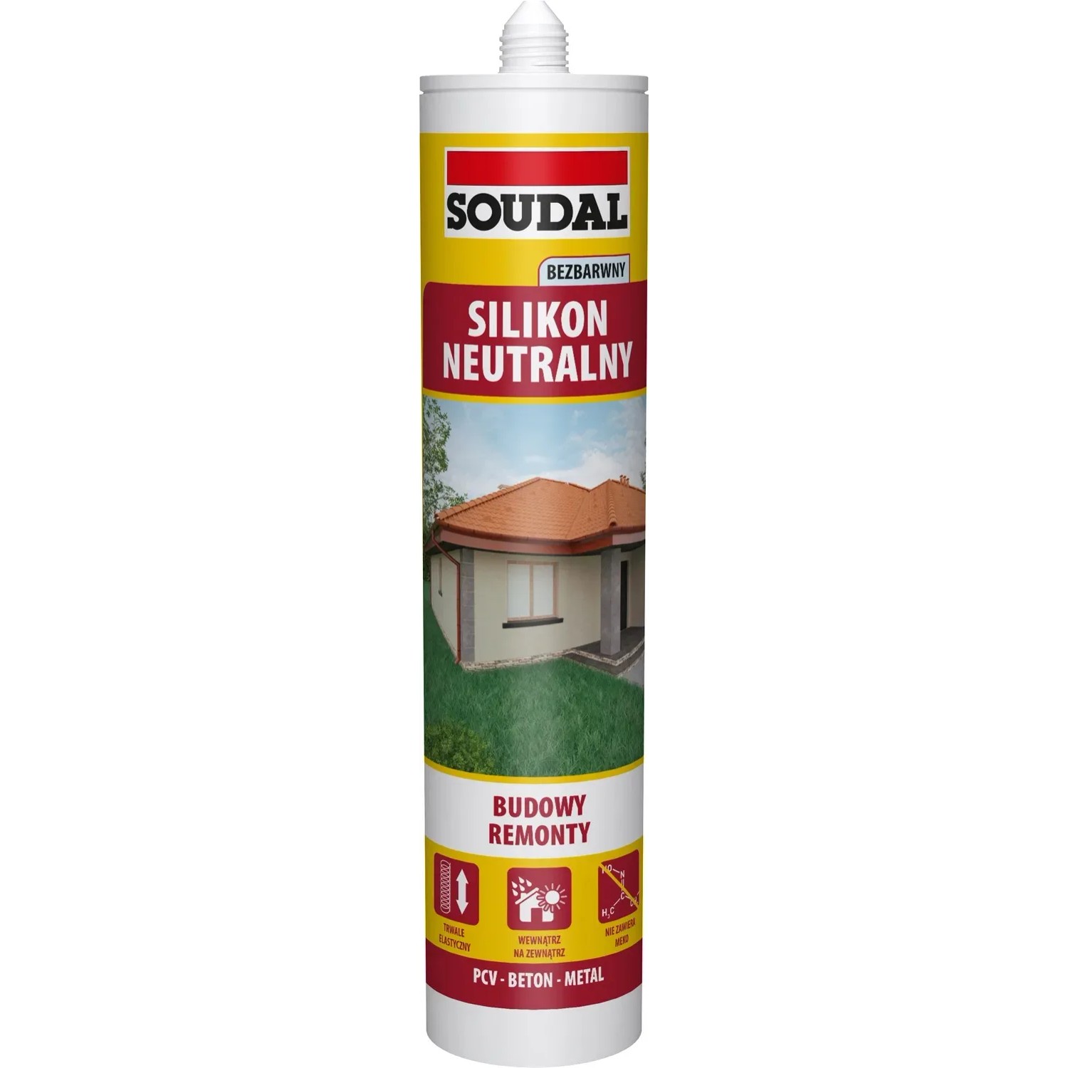 Soudal Silikon neutralny 280 ml bezbarwny