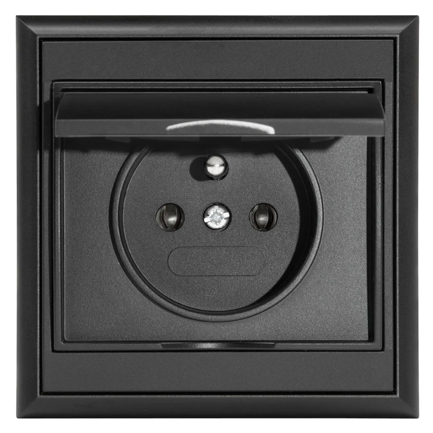 Gniazdo Luna pojedyncze IP44 czarny mat