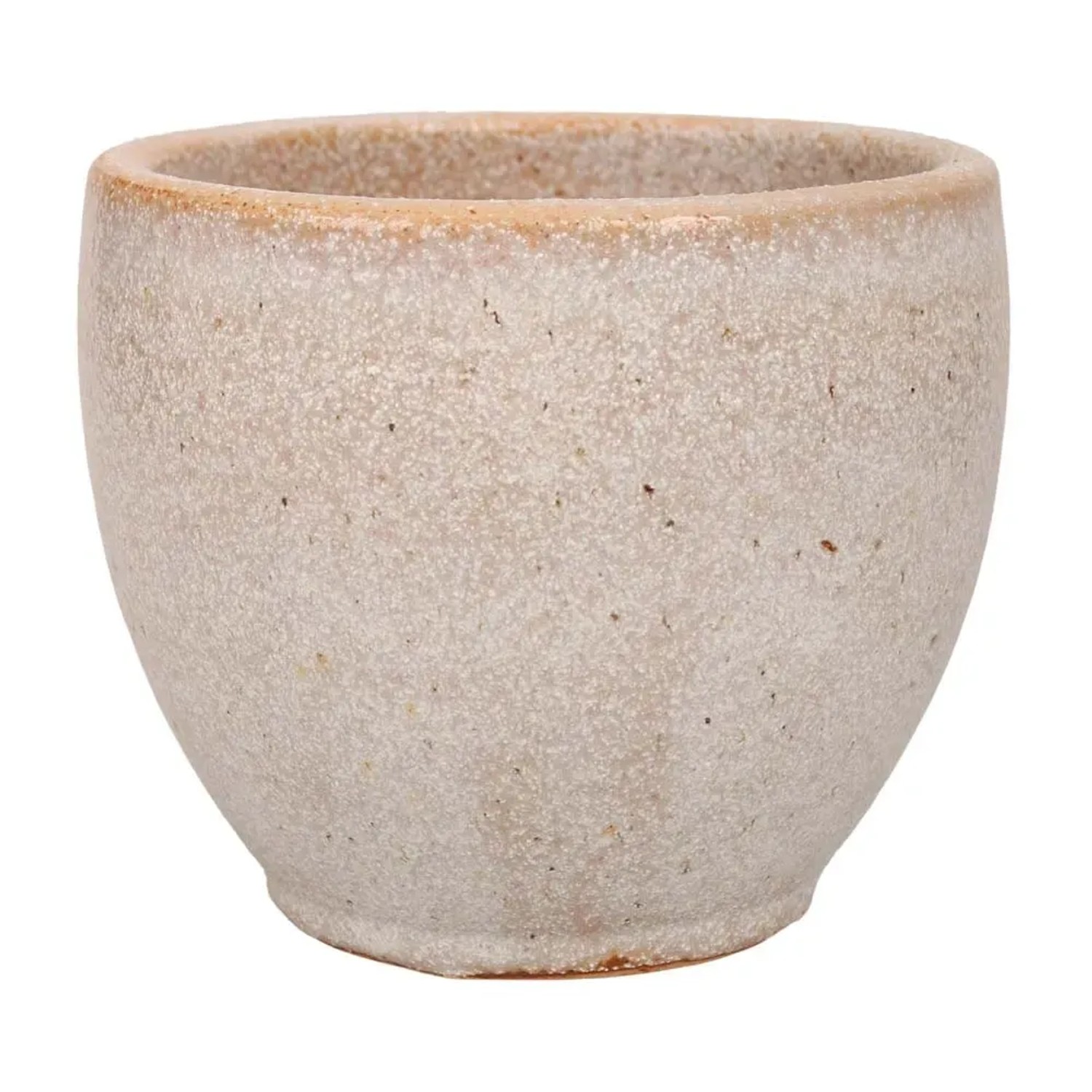 Donica szkliwiona Plain biała - 28 x 23 cm