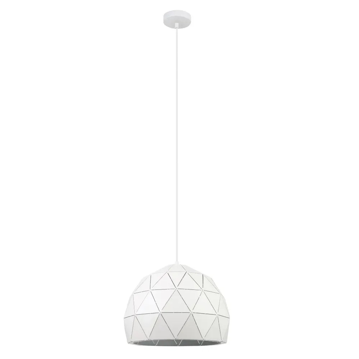 Italux Lampa wisząca HARLEY śr. 36 cm biała 1x40W E27