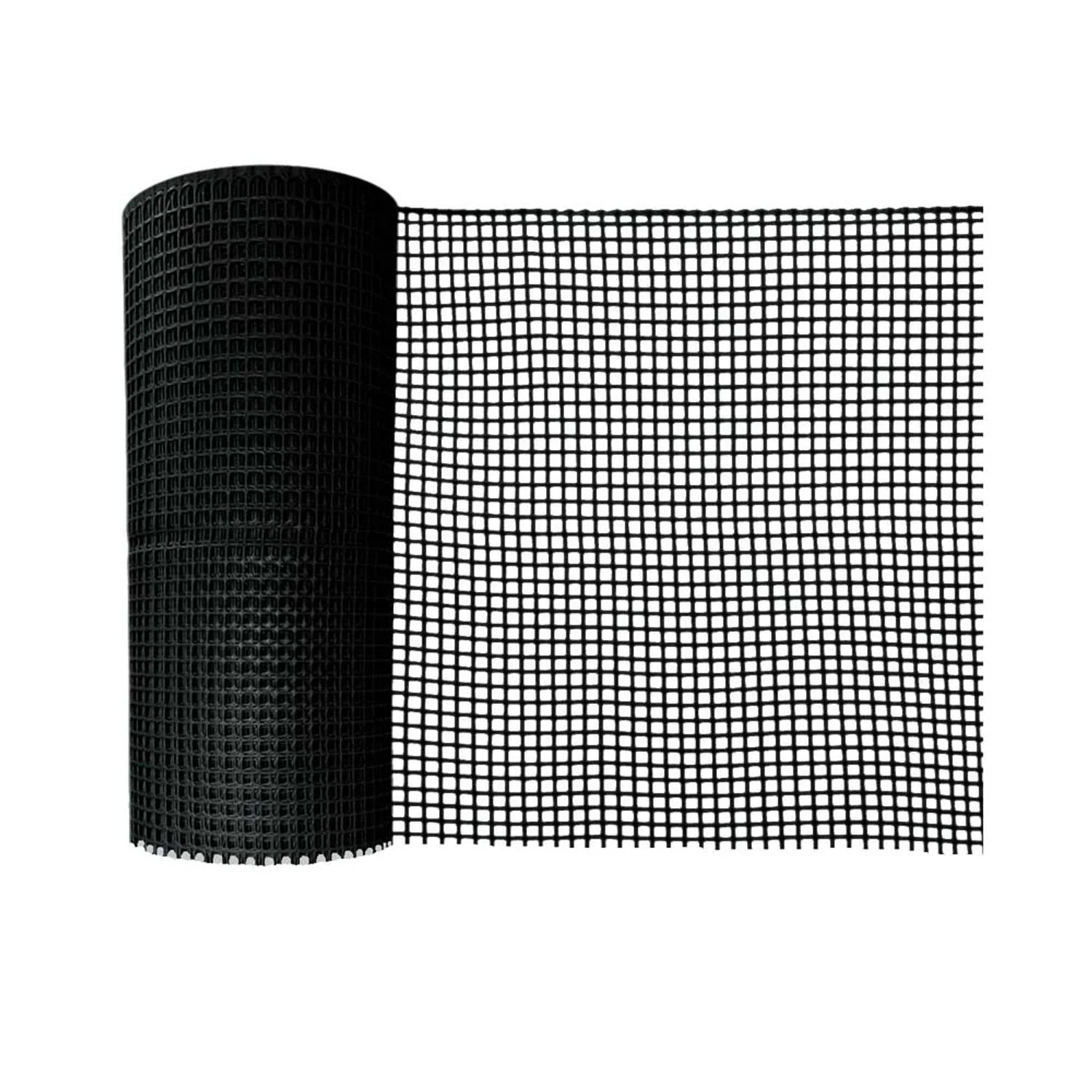 Siatka plastikowa 265g/m2 ocz. 15 x 15 mm, czarna - 0,5 m