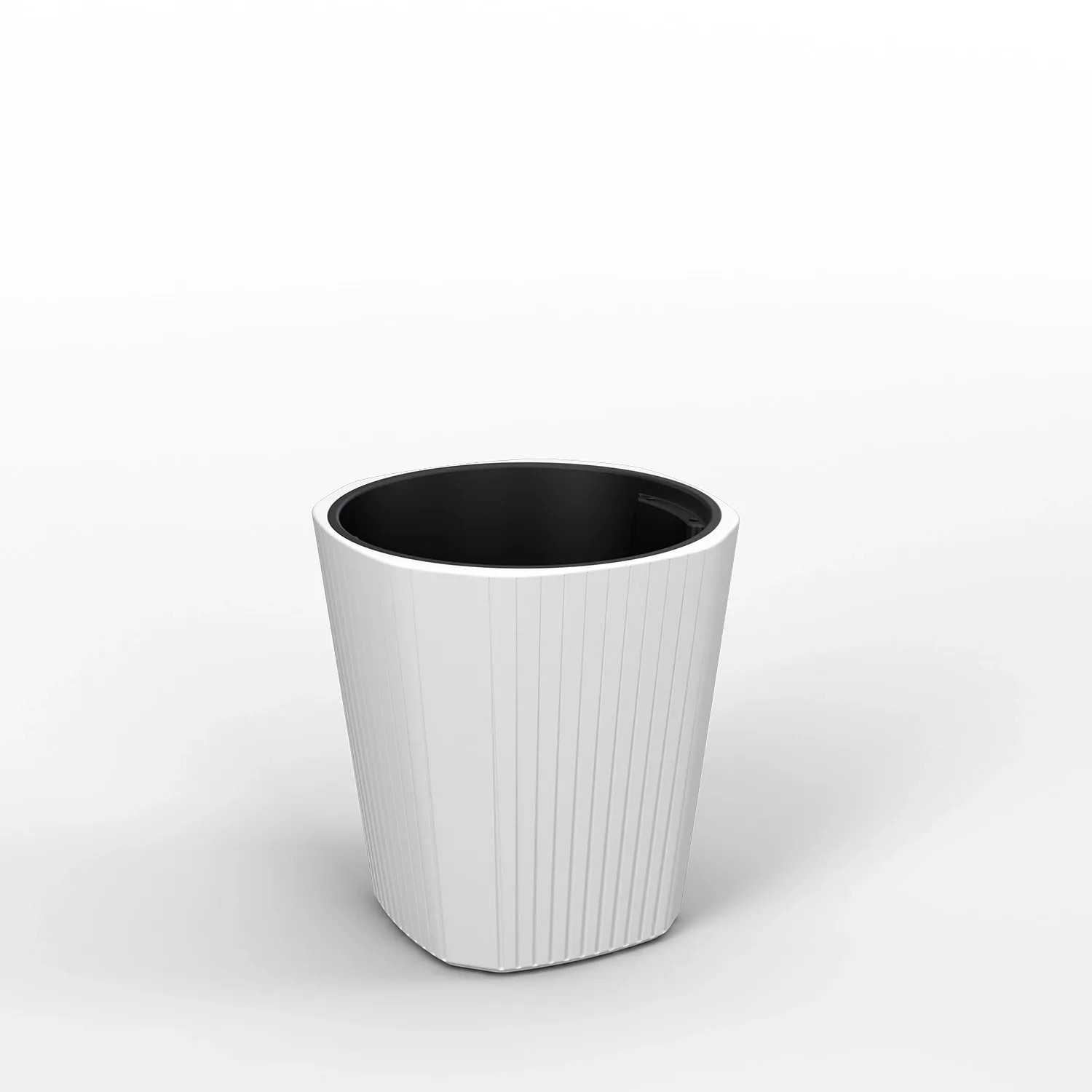 Donica Muza niska biała - śr. 39 cm