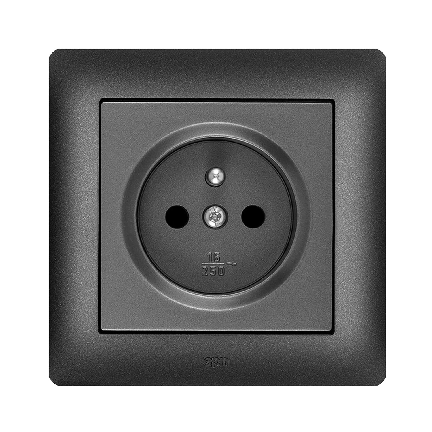 Elektro-Plast Gniazdo Astoria pojedyńcze 2P+Z czarne bez ramki