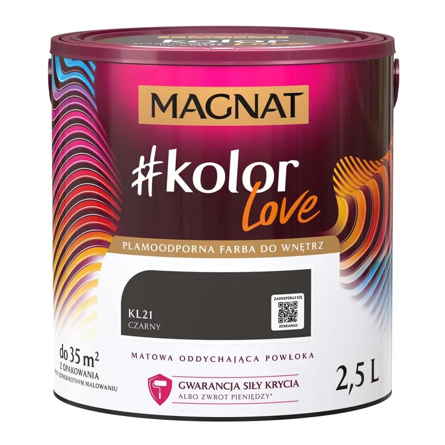 Farba Magnat KolorLove czarny 2,5 l