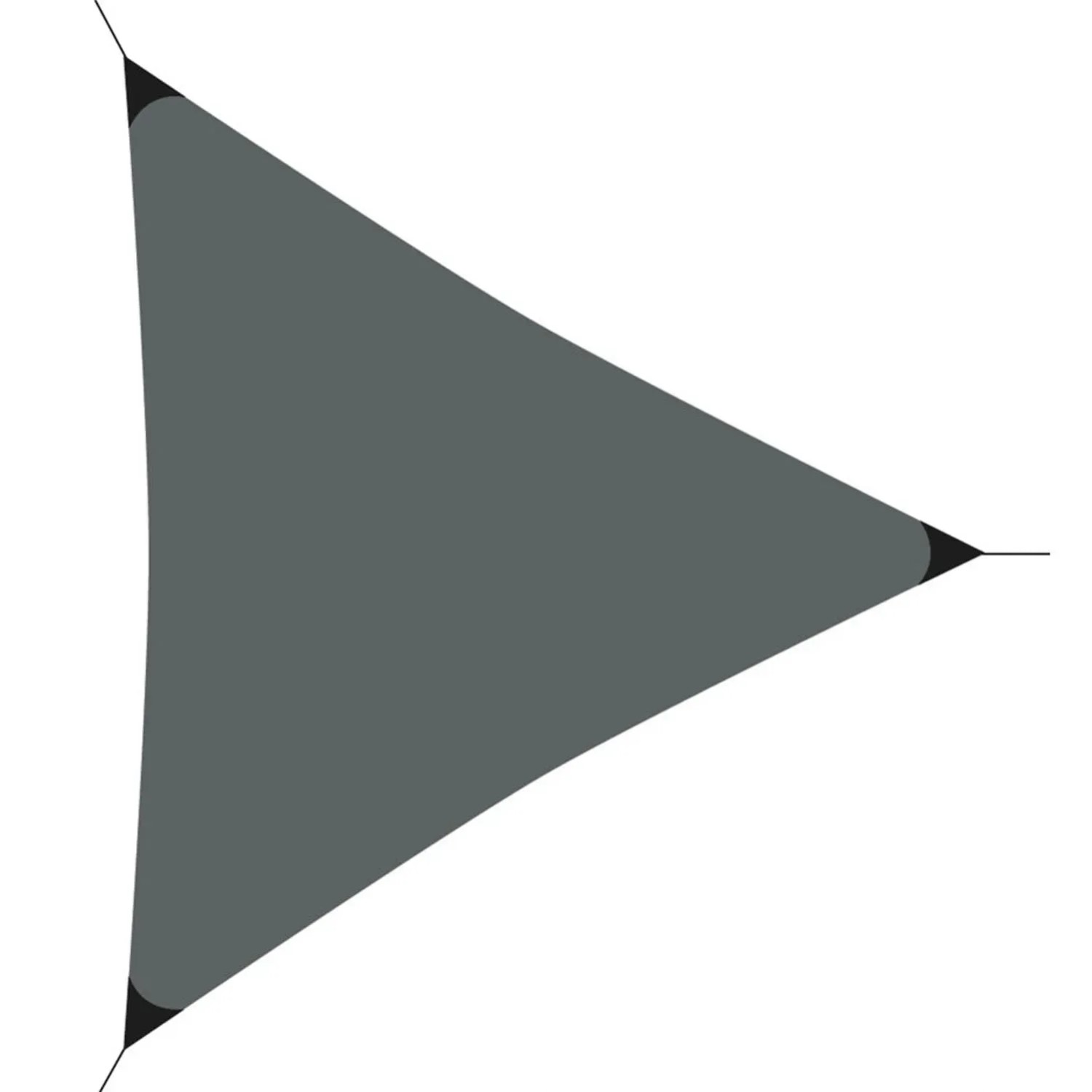 Żagiel cieniujący trójkątny ciemnoszary - 3,6 m