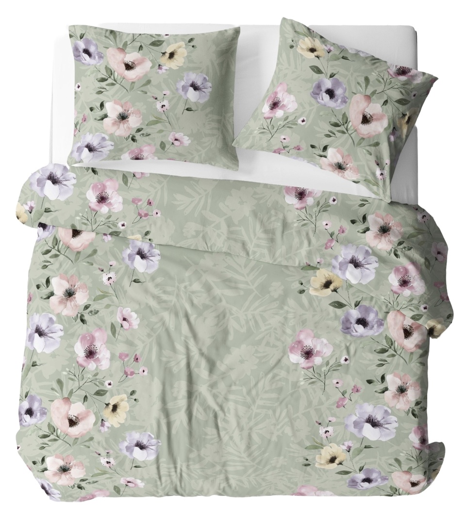 Pościel 220x240 + 2 poszewki | 100% bawełna | Kwiaty kolor