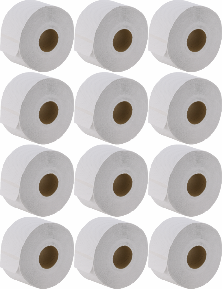 12x Papier toaletowy Mini Jumbo, 1-warstwowy, 9.5cmx120m, biały