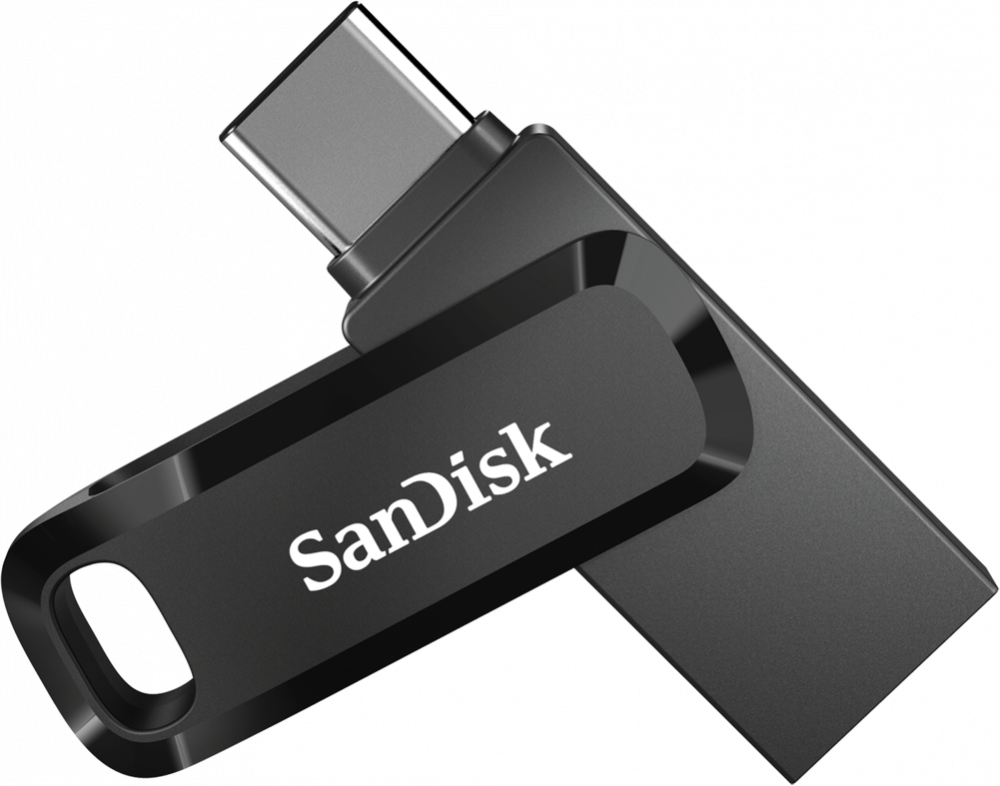 Pendrive SanDisk Ultra Dual Drive Go, 32GB, obracany, USB 3.1, czarny