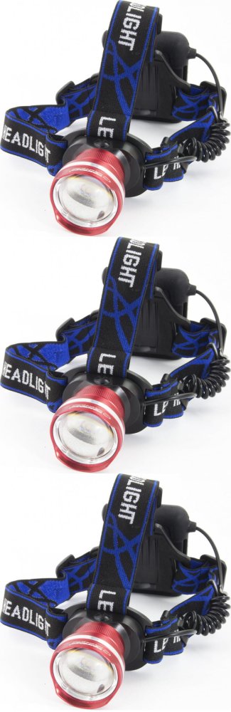 3x Latarka czołowa Esperanza EOT001 LED Cree T6 Procyon, regulowana, mix kolorów