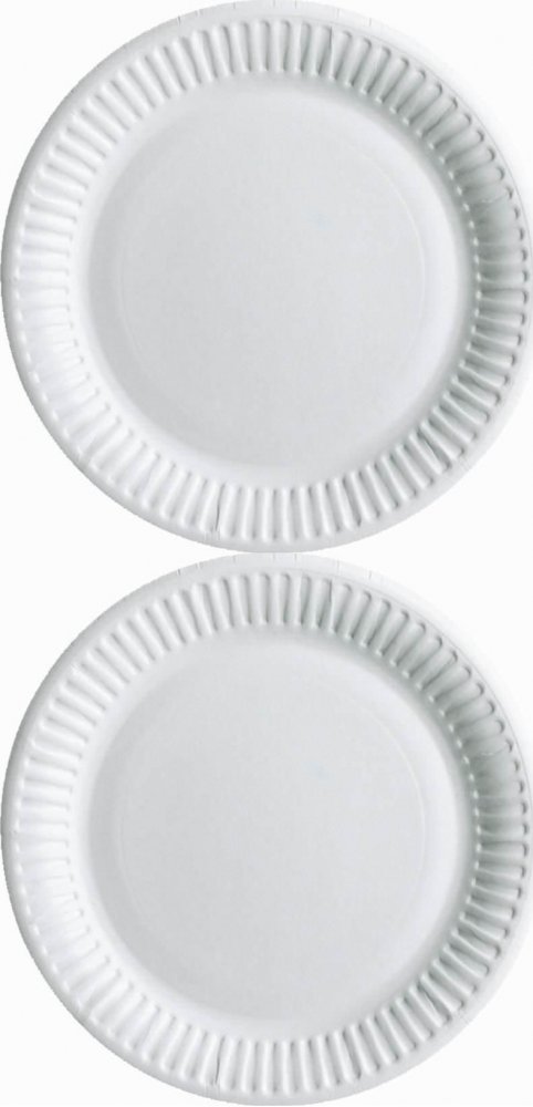 2x Talerze jednorazowe Bagstar, 23cm, papier, 100 sztuk, biały