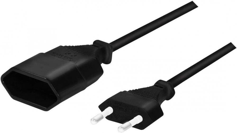 Przedłużacz LogiLink CP122 Euro CEE 7/16, 1m, czarny
