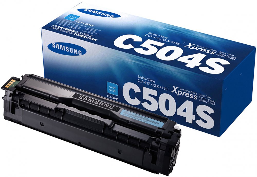 Toner Samsung SU025A (CLT-C504S), 1800 stron, cyan (błękitny)