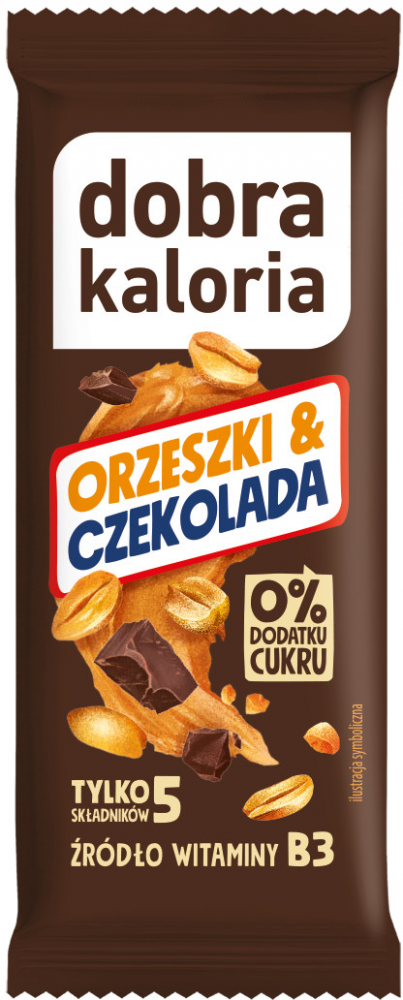 Baton Dobra Kaloria, orzeszki i czekolada, 35g