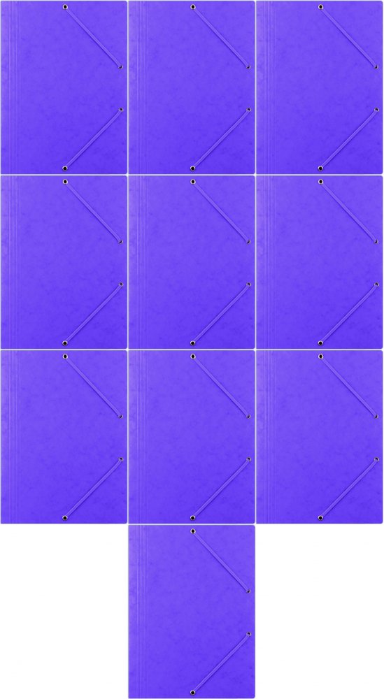 10x Teczka preszpanowa z gumką Donau, A4, 390g/m2, fioletowy