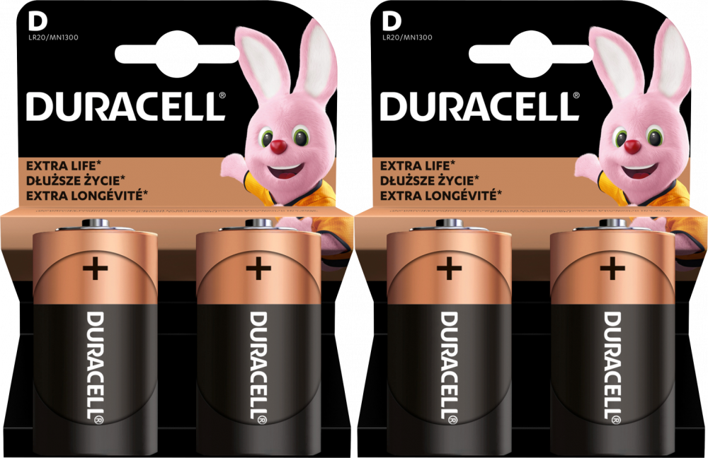 2x Bateria alkaliczna Duracell LR20/D, 2 sztuki