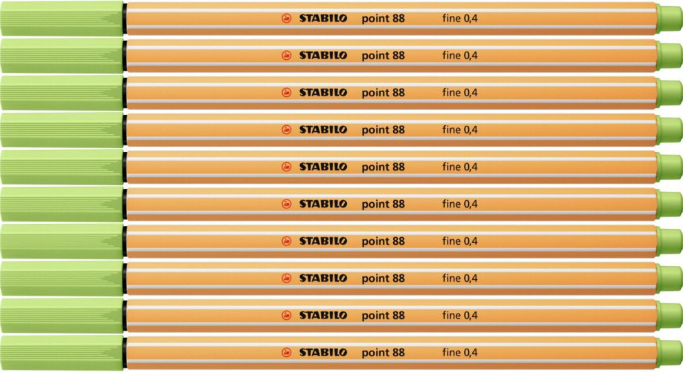 10x Cienkopis Stabilo Point 88/34, 0.4mm, pistacjowy