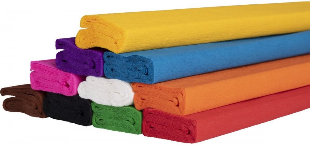 Bibuła marszczona Happy Color MIX A, 25x200cm, 10 sztuk, mix kolorów