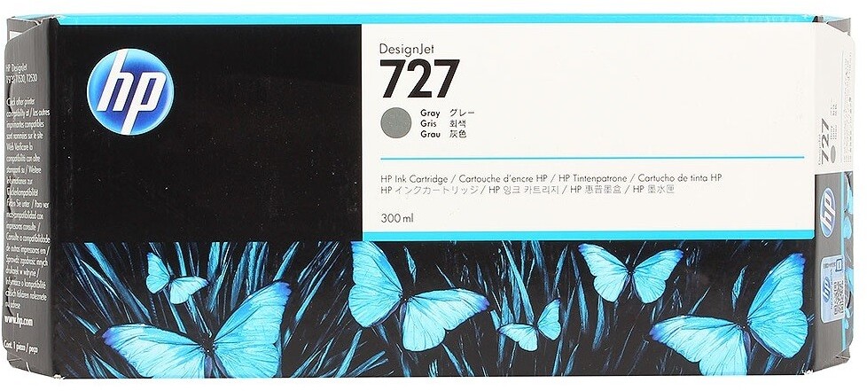 Tusz HP 727 (F9J80A), 300ml, grey (szary)