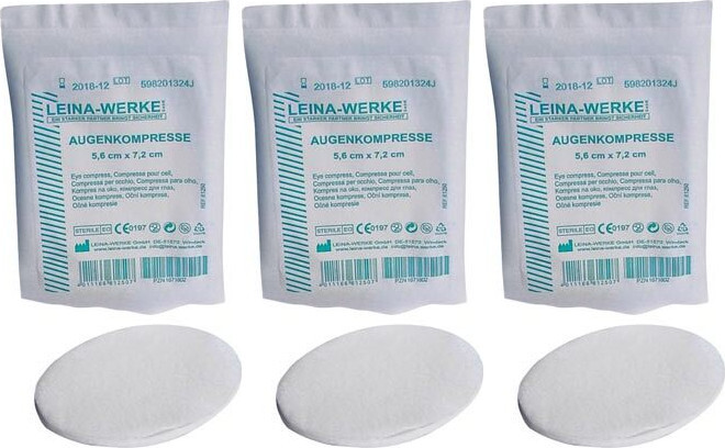 3x Kompres na oko Vera, 5.6x7.2cm, 1 sztuka