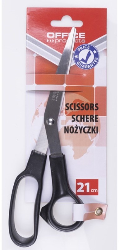 Nożyczki biurowe Office Products, klasyczne, 21cm, czarny