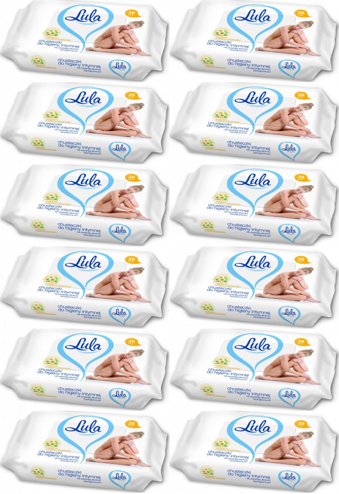 12x Chusteczki do higieny intymnej Lula, 20 sztuk