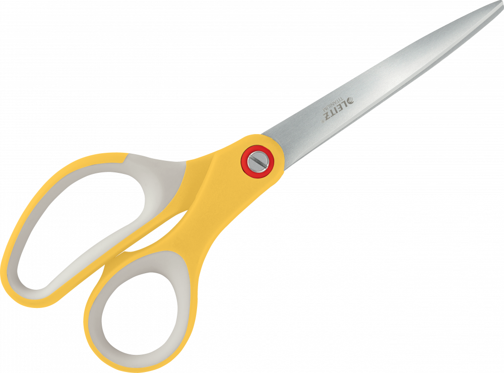 Nożyczki biurowe Leitz Cosy powlekane tytanem, 20.5cm, żółty