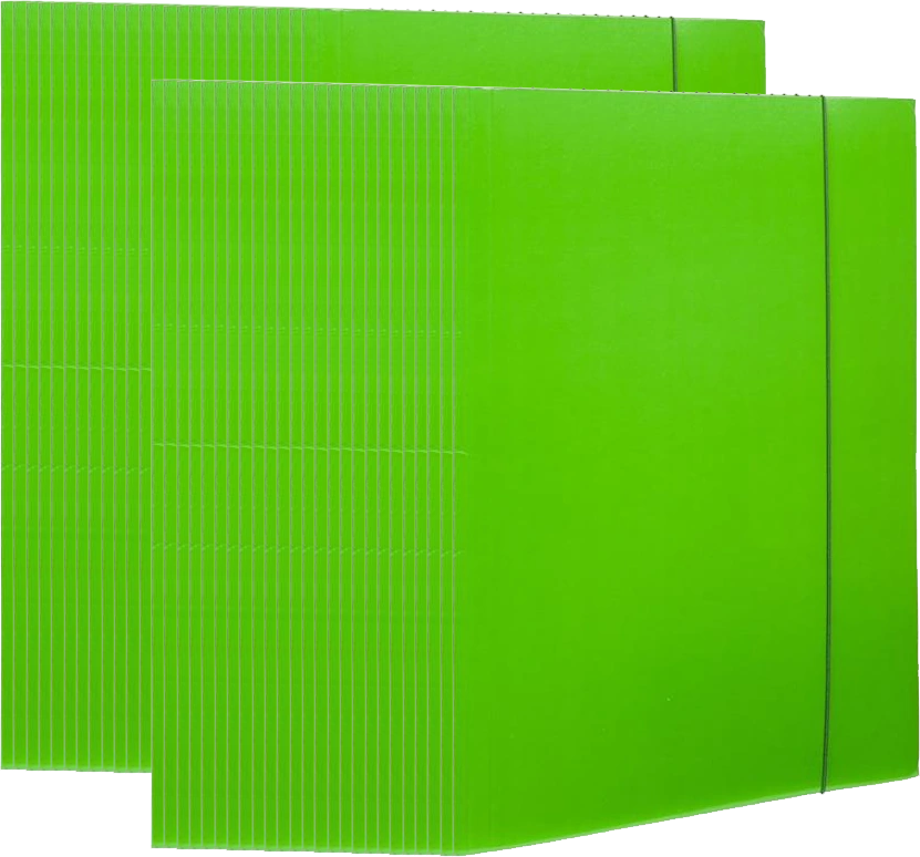 50x Teczka kartonowa z gumką lakierowana Barbara, A4, 3mm, zielony