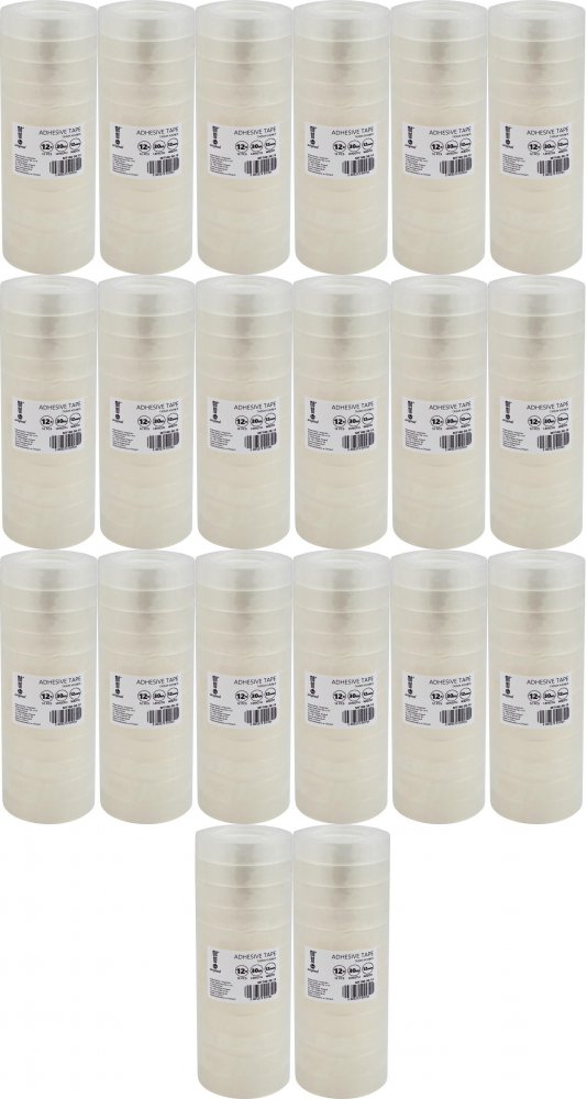 20x Taśma klejąca MemoBe 12mmx30m, 12 sztuk, przezroczysty