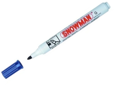 Marker permanentny Snowman, okrągła, niebieski