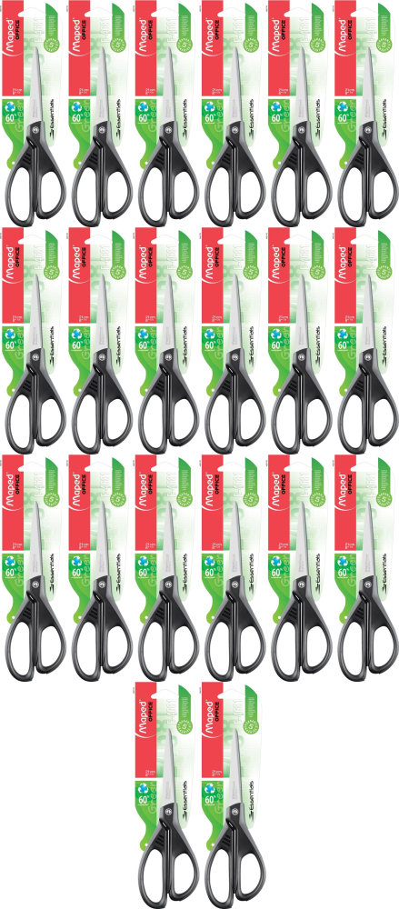 20x Nożyczki ekologiczne Maped Essentials Green ,21cm, czarny