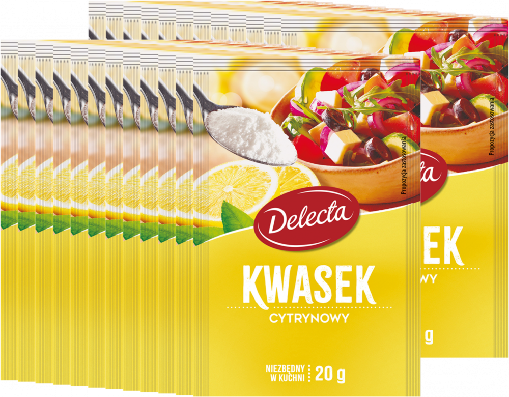20x Kwasek cytrynowy Delecta, 20g