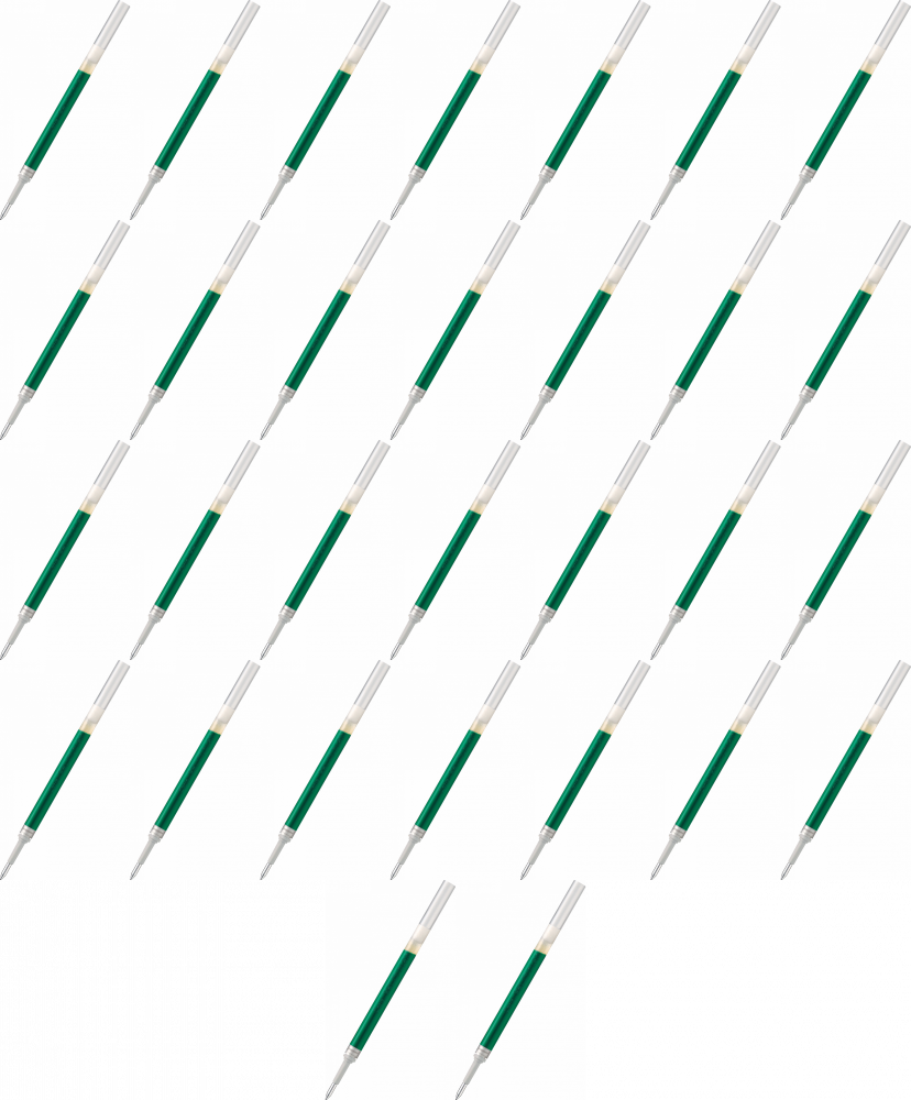 36x Wkład LR7 do pióra kulkowego Pentel, Energel, 0.7mm, zielony