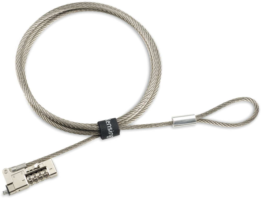 Zabezpieczenie laptopa Kensington Slim NanoSaver 2.0 EQ, z zamkiem szyfrowym, srebrny