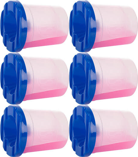 6x Kubek do wody Astrino, z blokadą wylania, mix kolorów