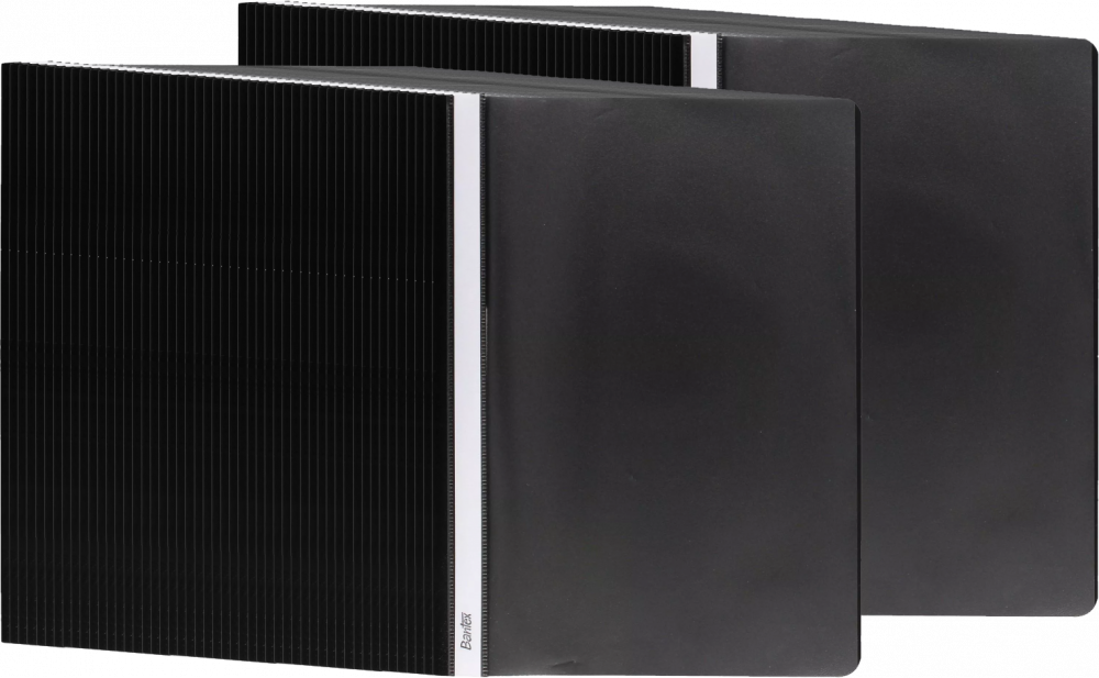 100x Skoroszyt plastikowy bez oczek Bantex Budget, A4, do 200 kartek, czarny