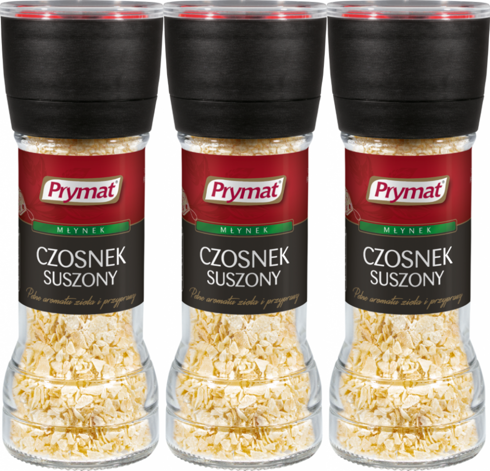 3x Czosnek suszony Prymat, w młynku, 55g