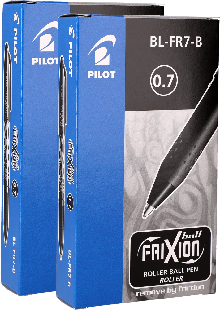 24x Pióro kulkowe wymazywalne Pilot Frixion Ball, 0.7mm, czarny