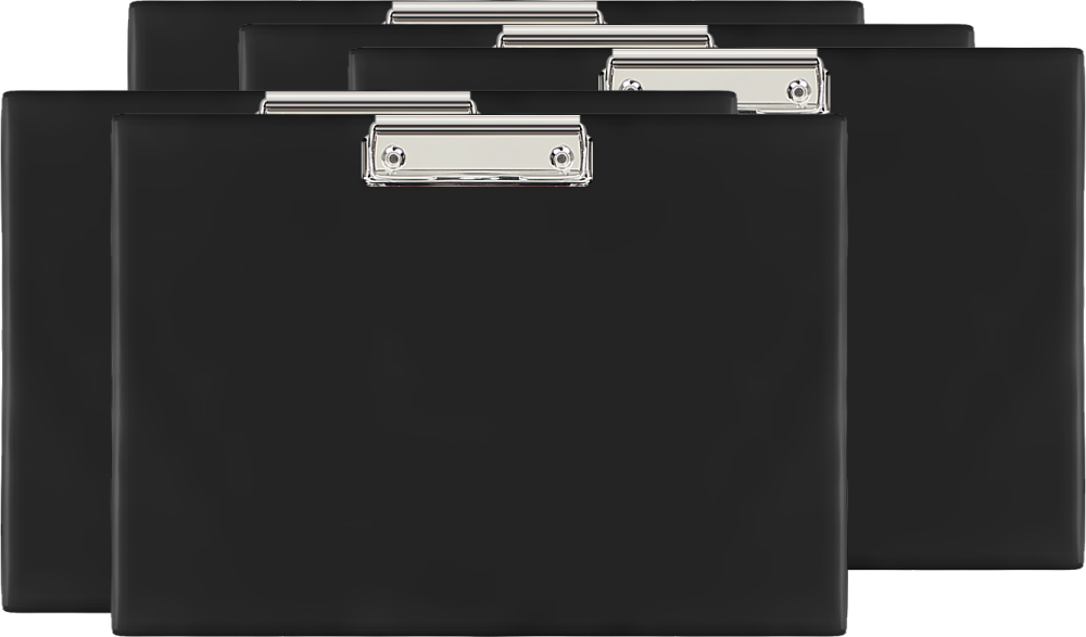 5x Clipboard D. Rect, A4, poziomy, czarny