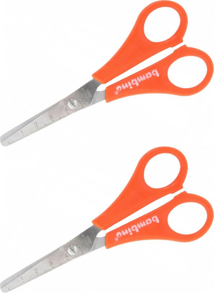 2x Nożyczki dla dzieci Bambino, z podziałką, mix kolorów