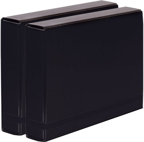 2x Teczka kartonowa z gumką VauPe Box Caribic, A4, 50mm, czarny