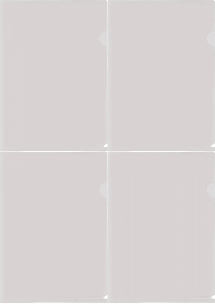 4x Ofertówki D.Rect, "L", A4, 150μm, 25 sztuk, mleczny