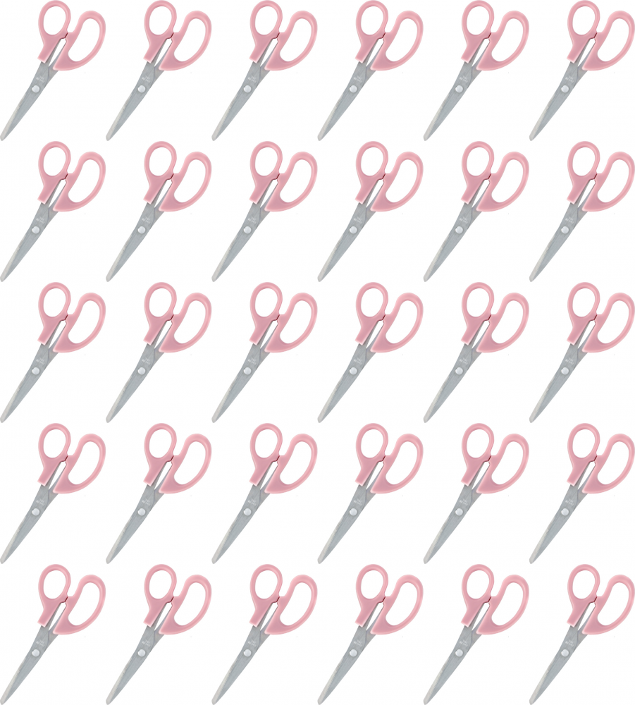 48x Nożyczki biurowe Grand Soft GR-2600, z ząbkowanymi ostrzami, 15cm, mix kolorów