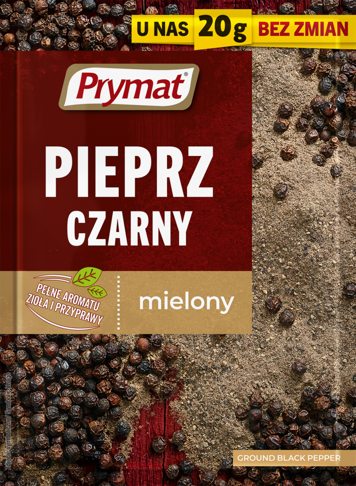 Pieprz czarny mielony Prymat, 20g