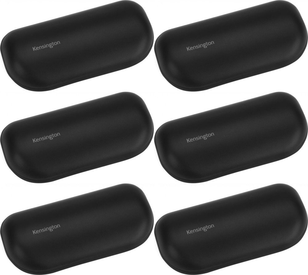6x Podkładka pod nadgarstek Kensington, ErgoSoft, do standardowych myszy, 152.46x73x18mm, czarny